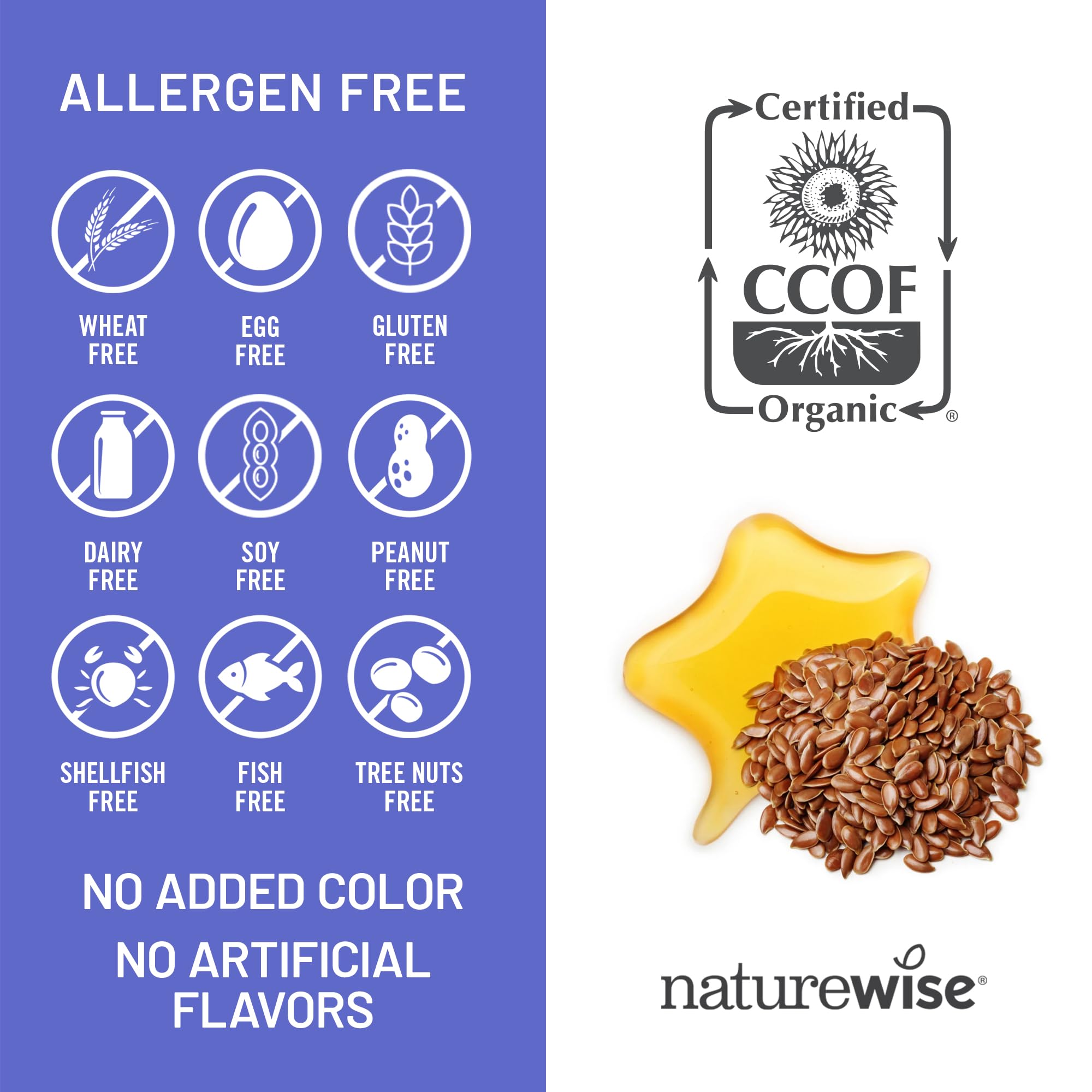 NatureWise Flaxseed Oil 1200 mg, Fish Free Omega 3 Supplement with 720mg ALA, Omega 3 6 9, Dietary Supplement for Heart Health Support - Organic, Cold Pressed, Non-GMO - 240 Softgels[8-Month Supply]