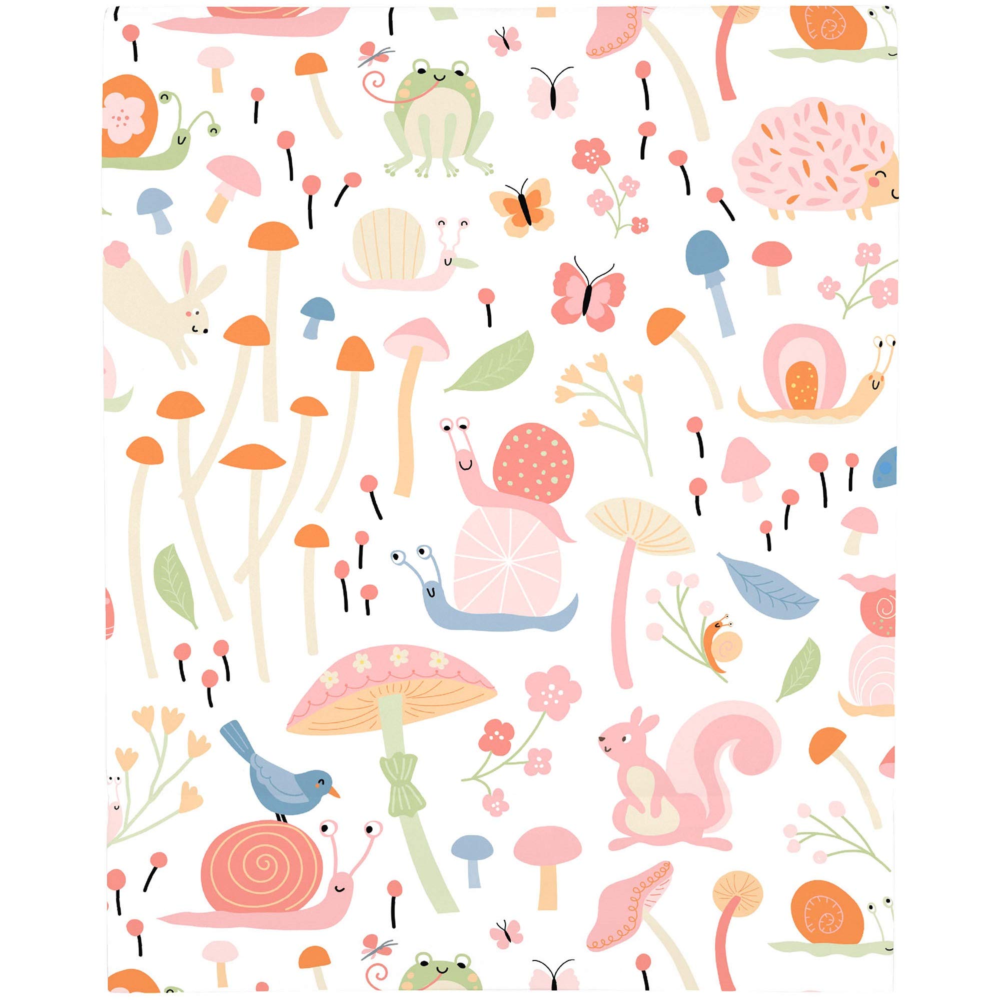 NoJo Spring Garden Pink, Green, Orange & Ivory Super Soft Mini Crib Sheet, Pink, Green, Orange, Ivory