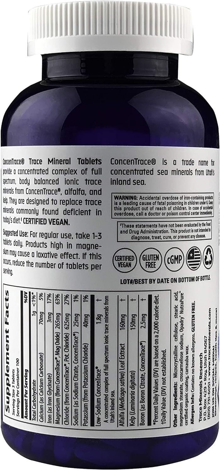 Trace Minerals Research Concentrace Mineral Tabs, 90 CT