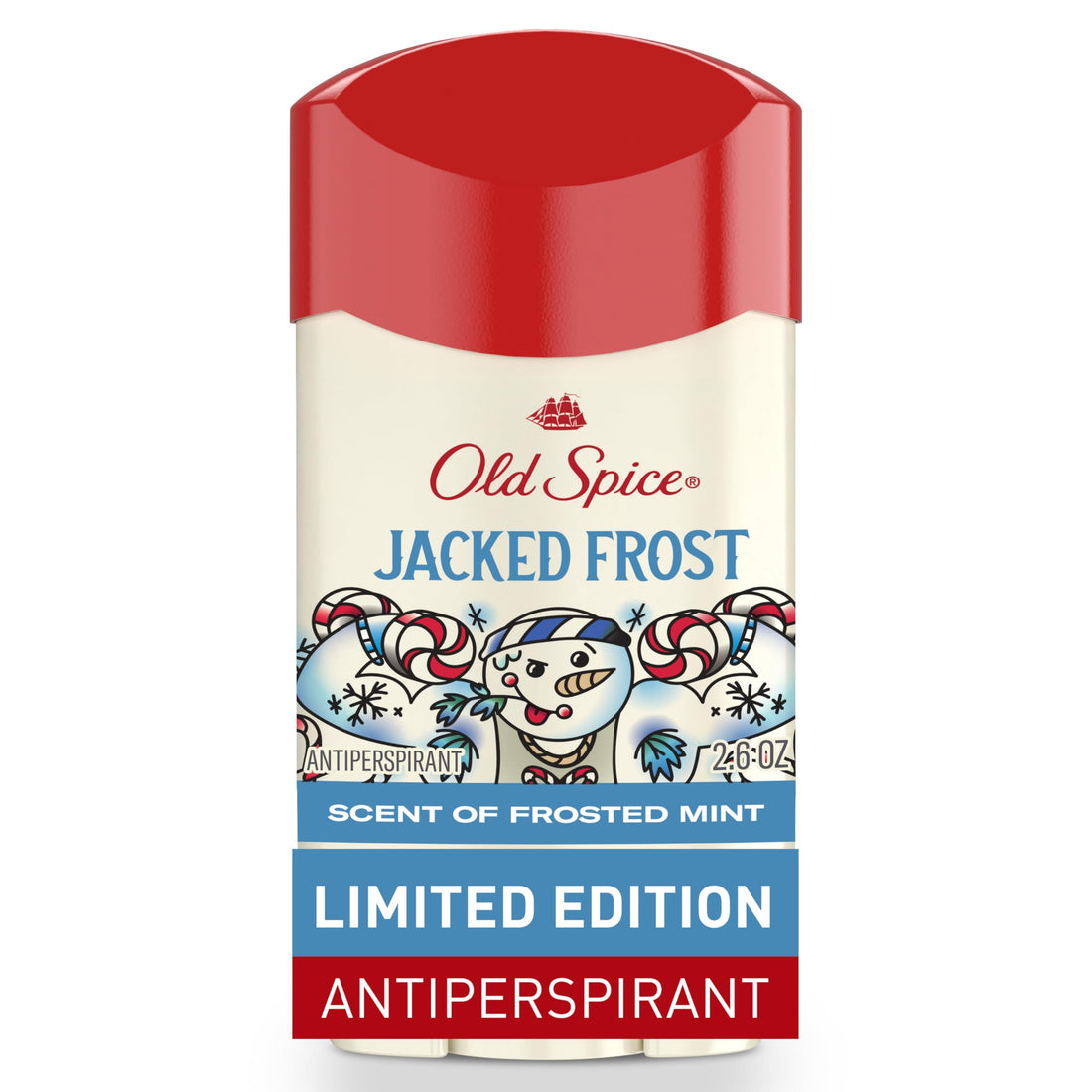 Old Spice Antiperspirant & Deodorant for Men, Holidudes Limited Edition, 24/7 Sweat Protection, Stocking Stuffer, Jacked Frost Frosted Mint Scent, 2.6 oz
