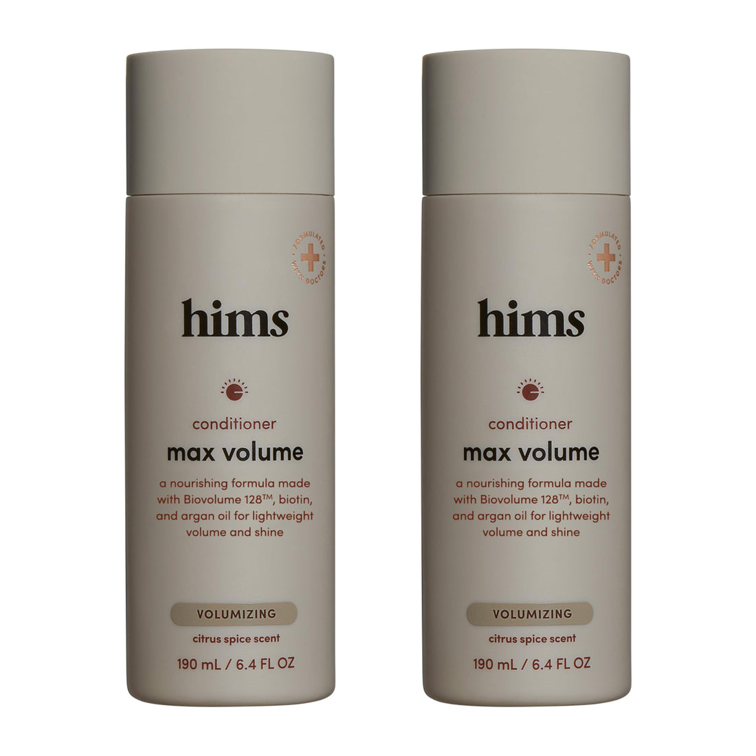 hims Max Volume Conditioner, 2 Pack - Volumizing Conditioner for Men with Biotin - Adds Lightweight Volume, Shine & Bounce - Citrus Spice - 2 x 6.4 fl oz