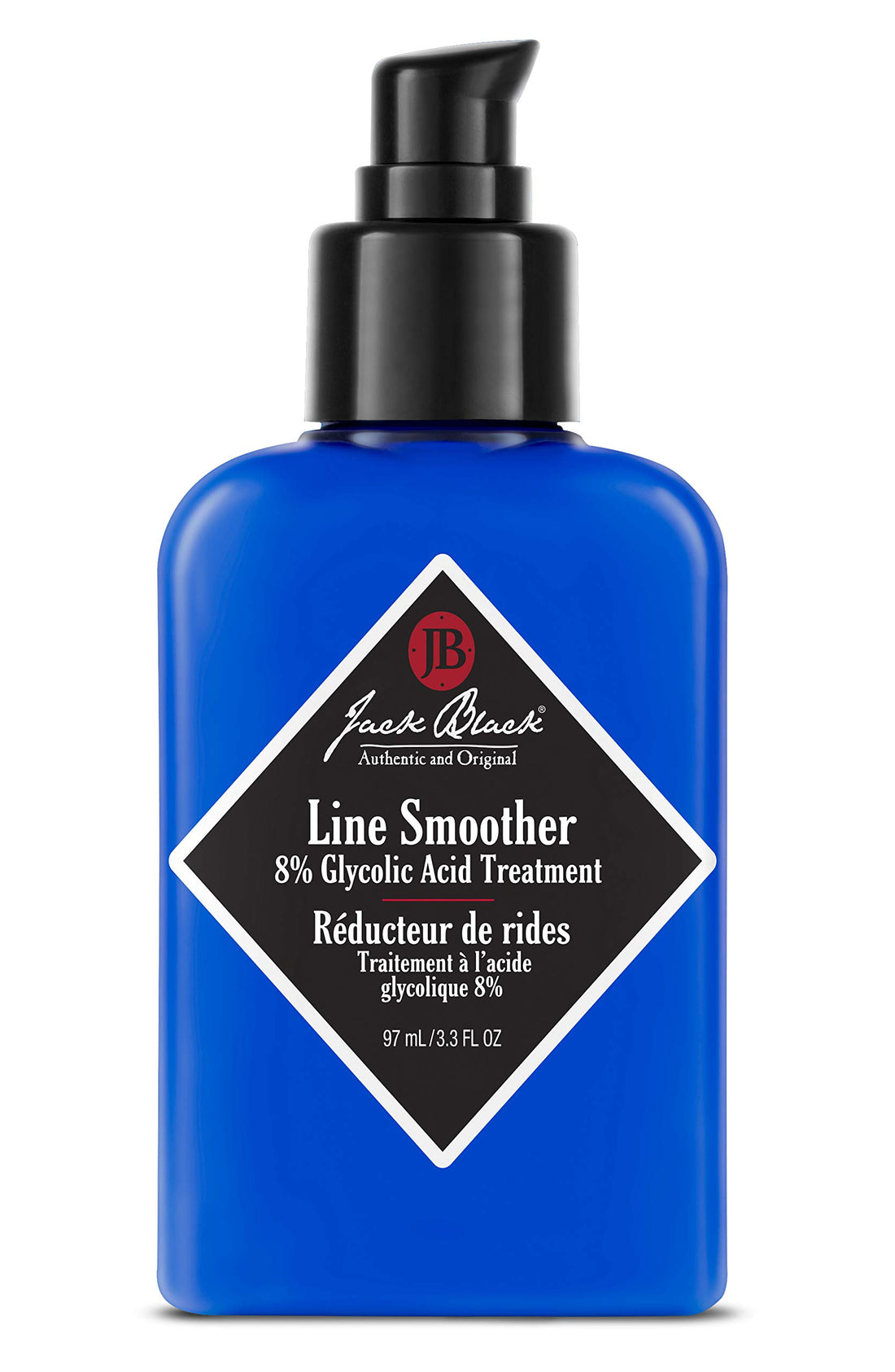 JACK BLACK - Line Smoother 8% Glycolic Acid Treatment - PureScience Formula, Fast-Acting, Smooths Skin, Helps Reduce Appearance of Wrinkles, Oil-Free Treatment, Helps Improves Skin Tone, 3.3 oz.