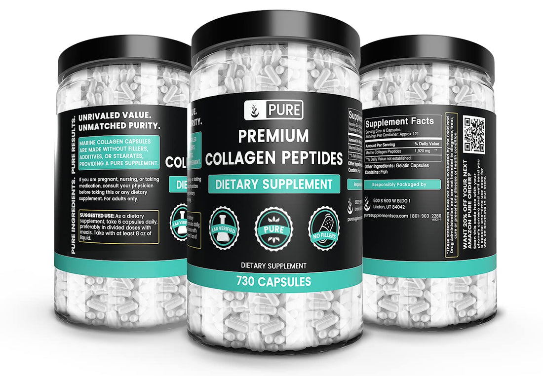 Pure Original Ingredients Collagen Peptides (730 Capsules) No Magnesium Or Rice Fillers, Always Pure, Lab Verified