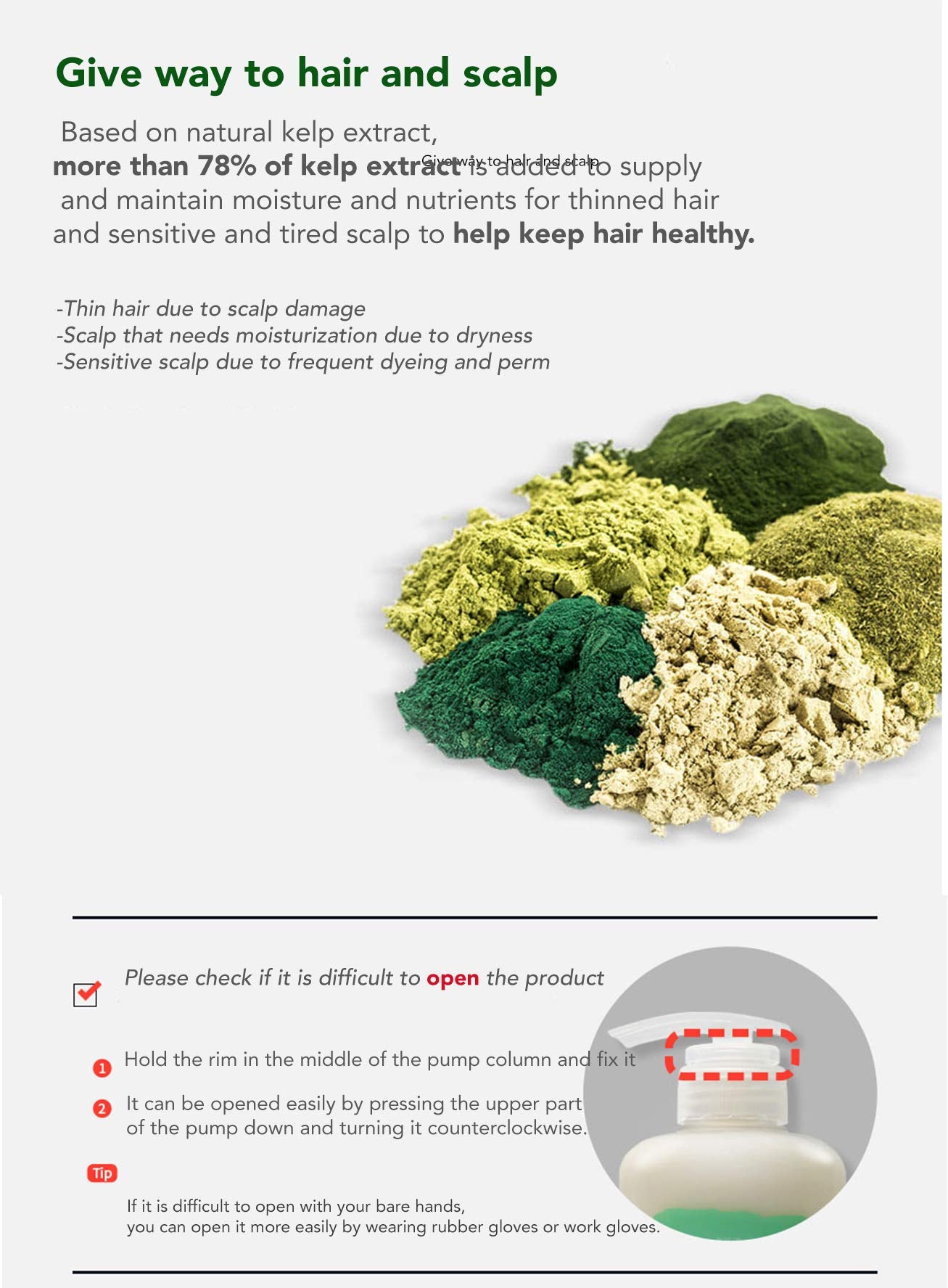 [ChungMiJung] Kelp Small Scalp Shampoo Dandruff Shampoo 500ml-organic 18 Ingredients from Nature for Sensitive Skin Korean Skincare,16.91 Fl oz (Pack of 1)