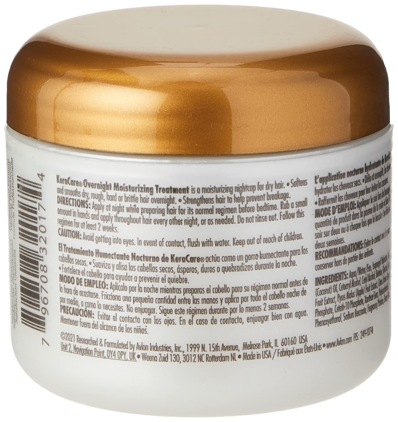 Avlon Keracare Overnight Moisturizing Treatment 4oz