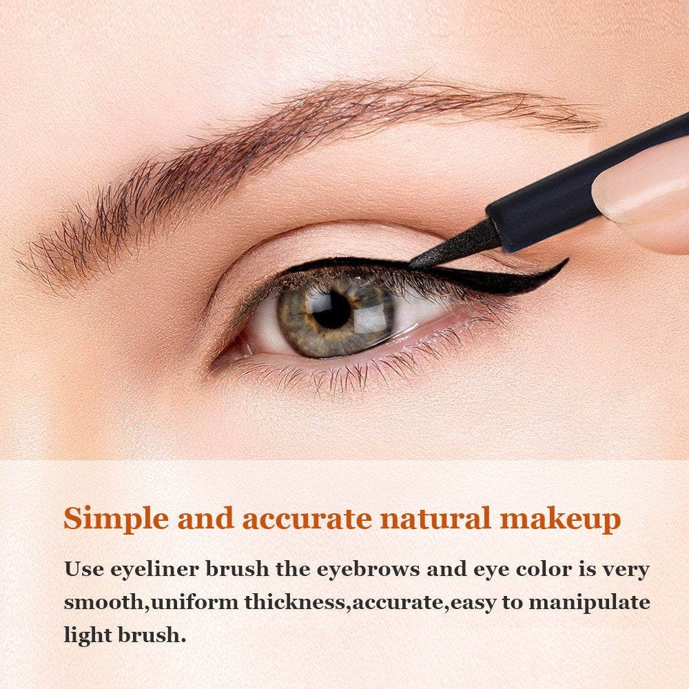 Bysiter Disposable Eyeliner Brush Eye shadow Applicator Fine Point Eye Liner Pens Lip Liner brushs Cosmetic Wands Makeup Tool set200pcs (Black)