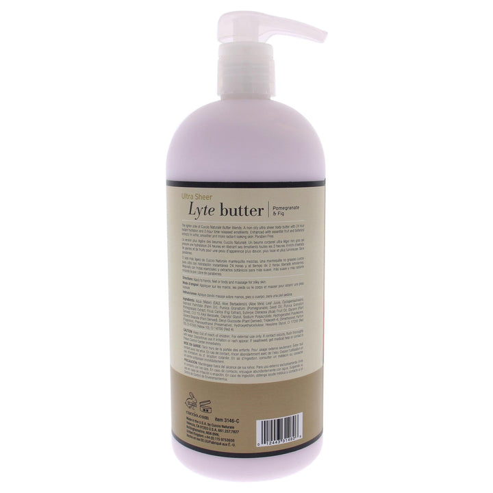 Cuccio - Ultra Sheer Lyte Butter - Pomegranate and Fig - for Unisex - Body Butter - 32 oz