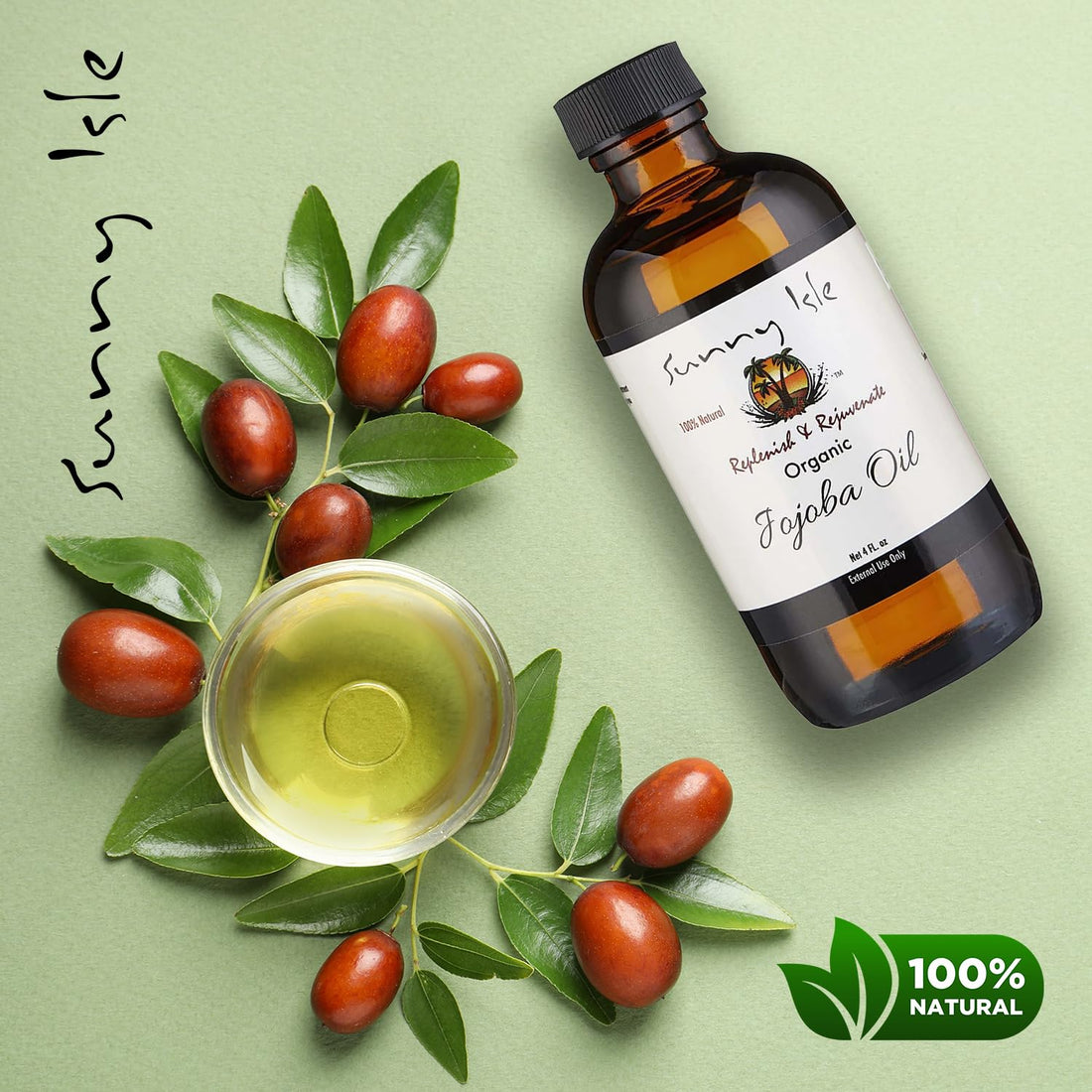 Sunny Isle Organic Jojoba Oil 4oz