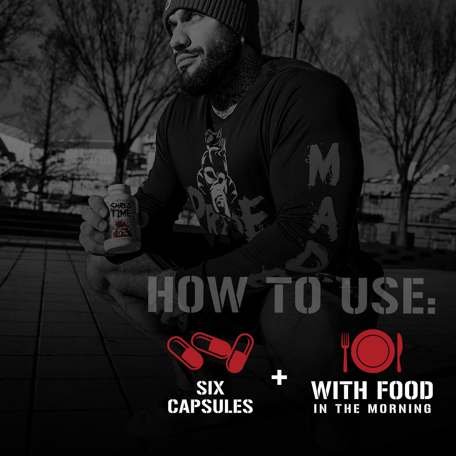 5% Nutrition Shred Time Fat Burner | Green Tea, Coffee Bean, Cayenne, Theobromine, GBB | Appetite Suppression | 30 Servings (180 Capsules)