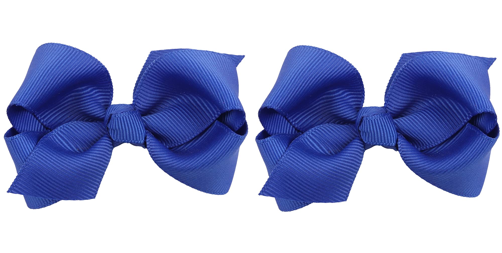 ZOONAI 3 Inch Baby Girl Hair Bows Boutique Hair Clip Teens Toddlers Hairpin Headwear - Set of 2 (Blue)