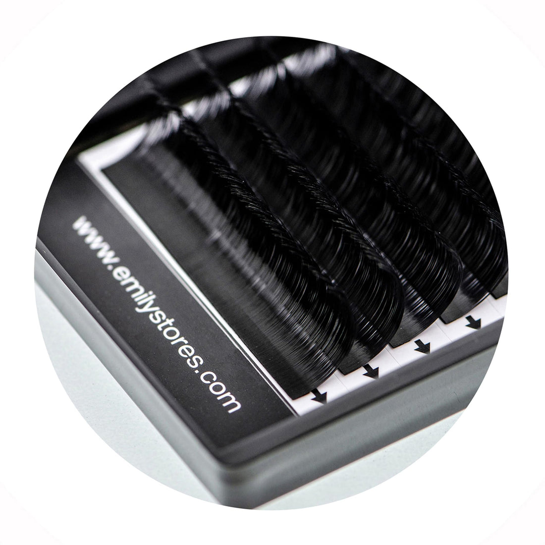 EMILYSTORES Eyelash Extensions 0.25mm Thickness J Curl Length 9mm Silk Mink Fake Eye Lashes In One Tray