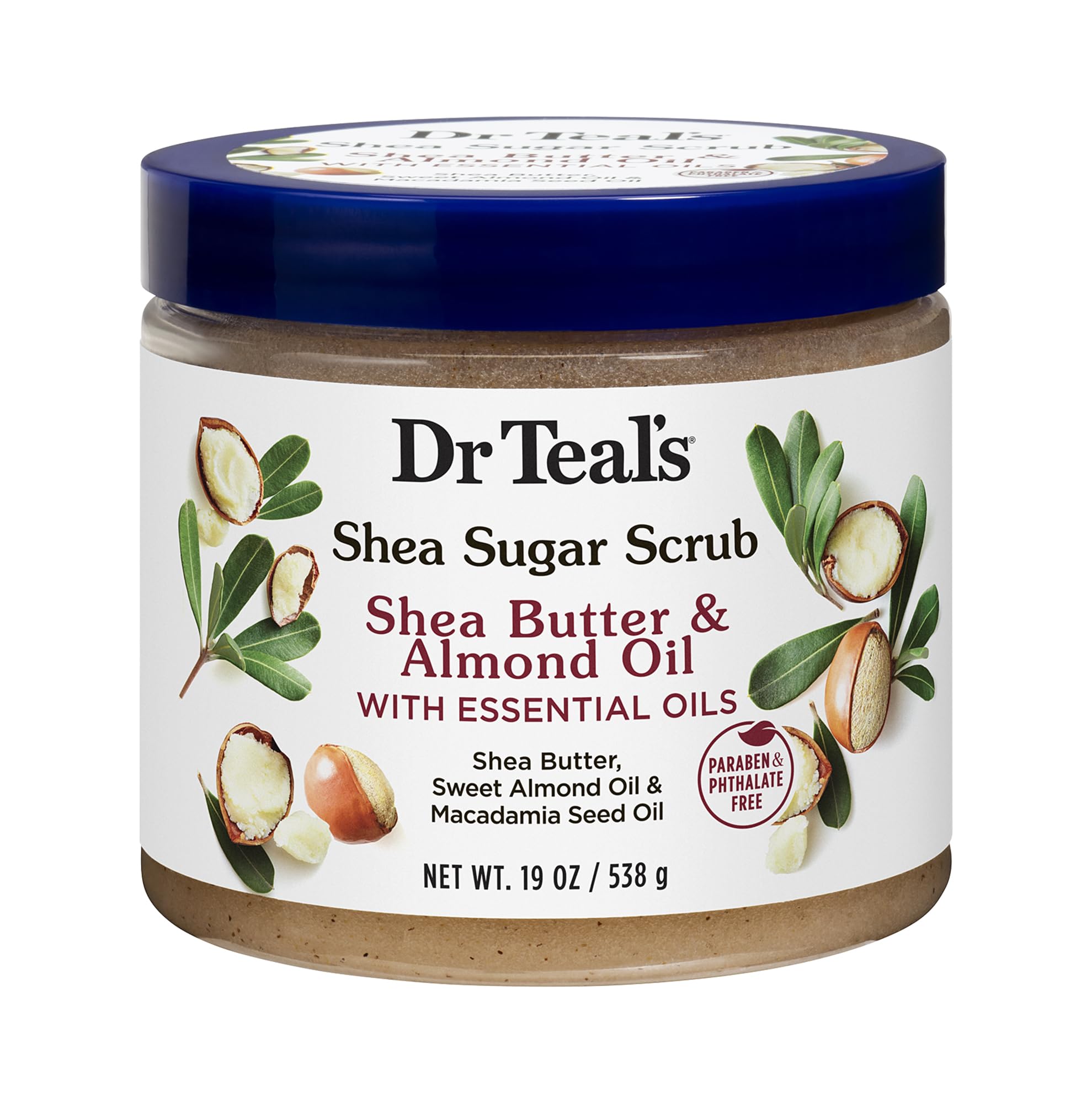 Dr. Teal's Shea Sugar Scrub Shea Butter & Almond Oil 19 Ounce Jar