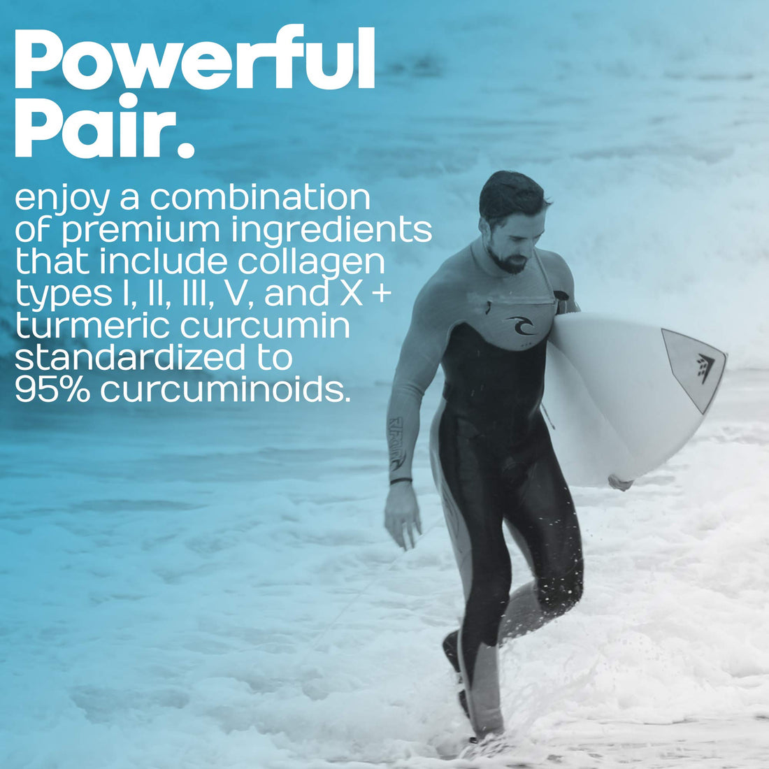 Multi Collagen Complex (Types 1 2 3 5 and 10) | Hydrolyzed Collagen Peptides | Collagen for Women & Men | Hair, Skin, Nails, Joint Support (with Turmeric) | 90 Capsules