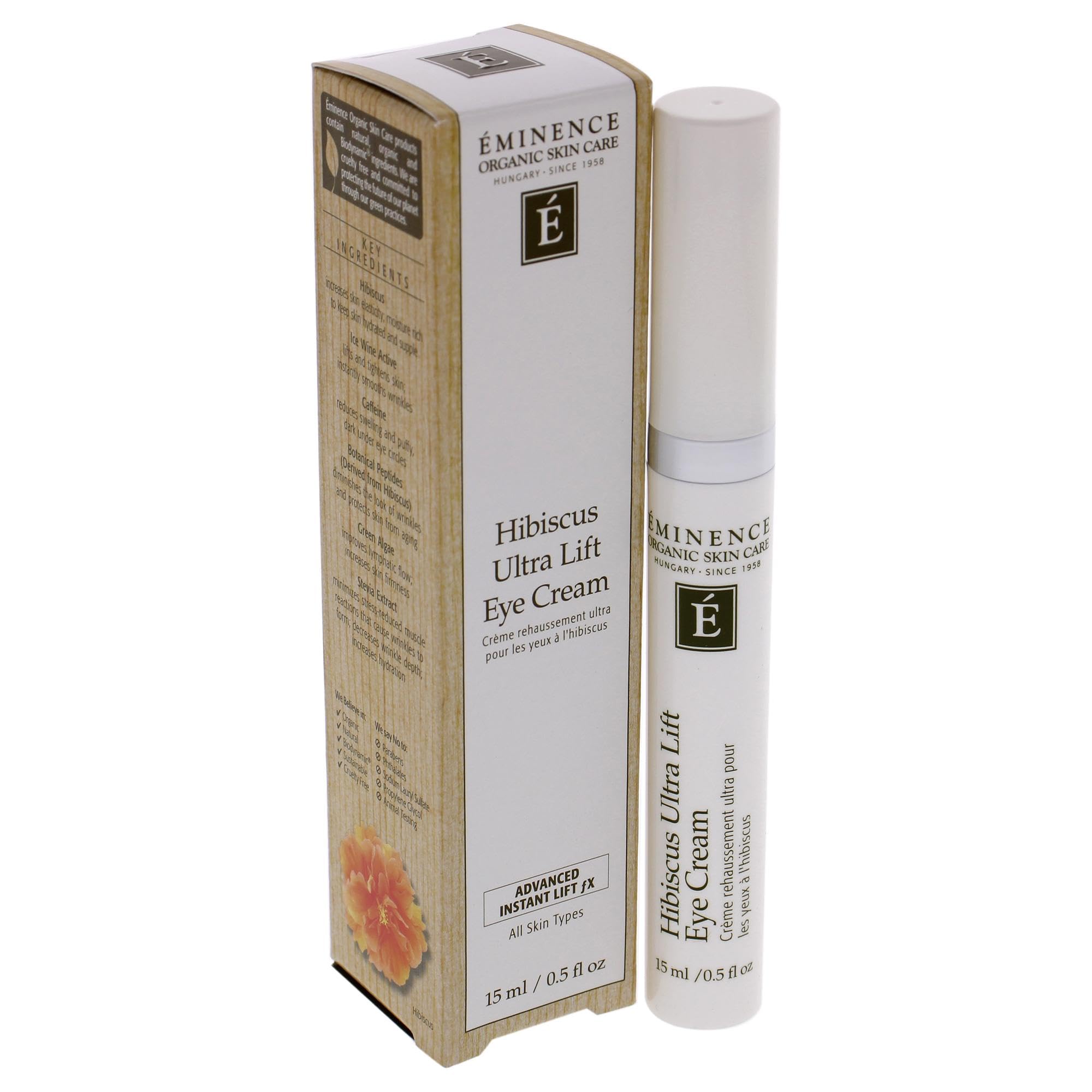 Eminence Organic Skincare Hibiscus Ultra Lift Eye Cream, 0.5 Ounce