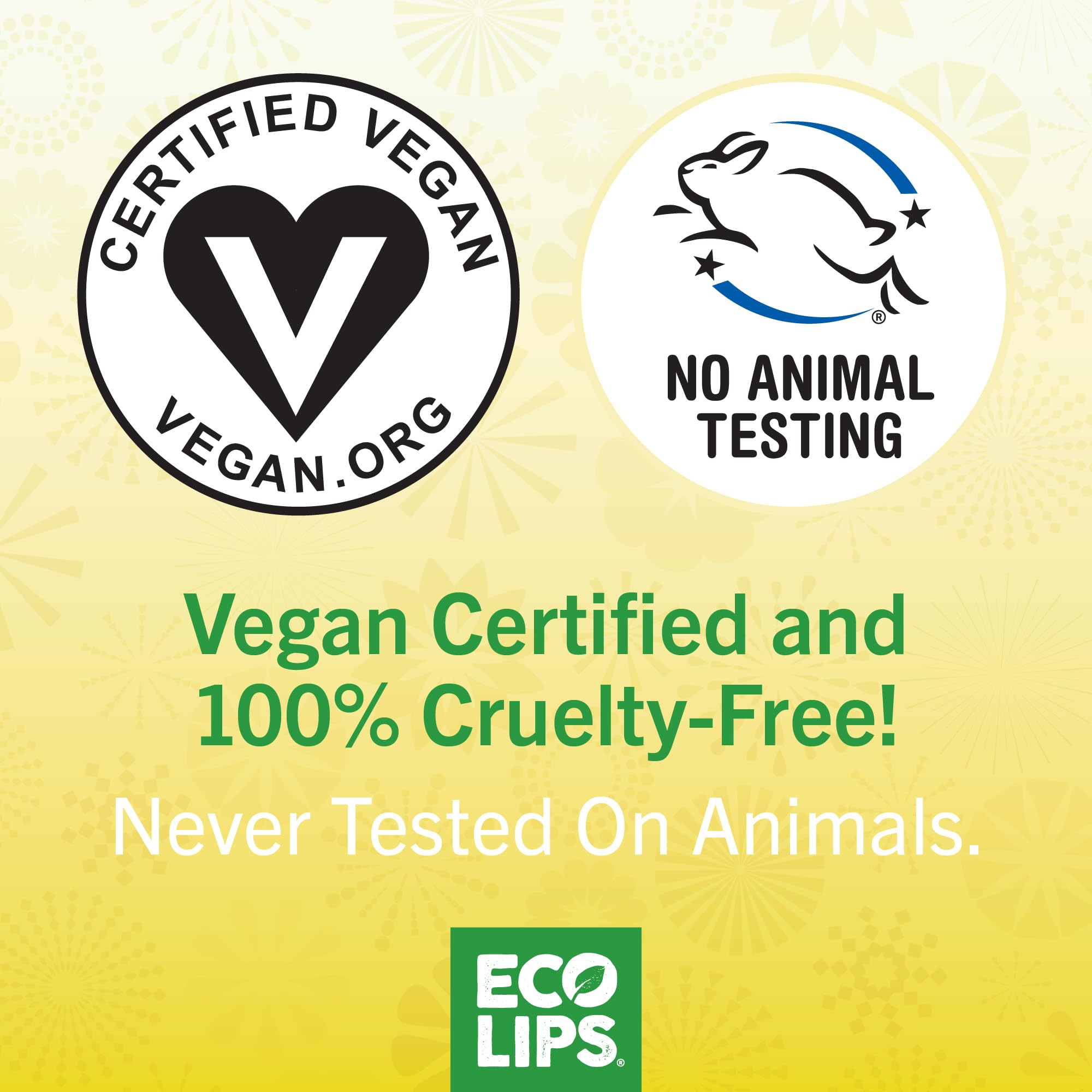 VEGAN LIP BALM By Eco Lips Superfruit/Sweet Mint/Lemon Lime 3 Pack Bee Free with Candelilla Wax, Organic Cocoa Butter, & Organic Coconut Oil. Soothe & Moisturize Dry, Cracked and Chapped Lips