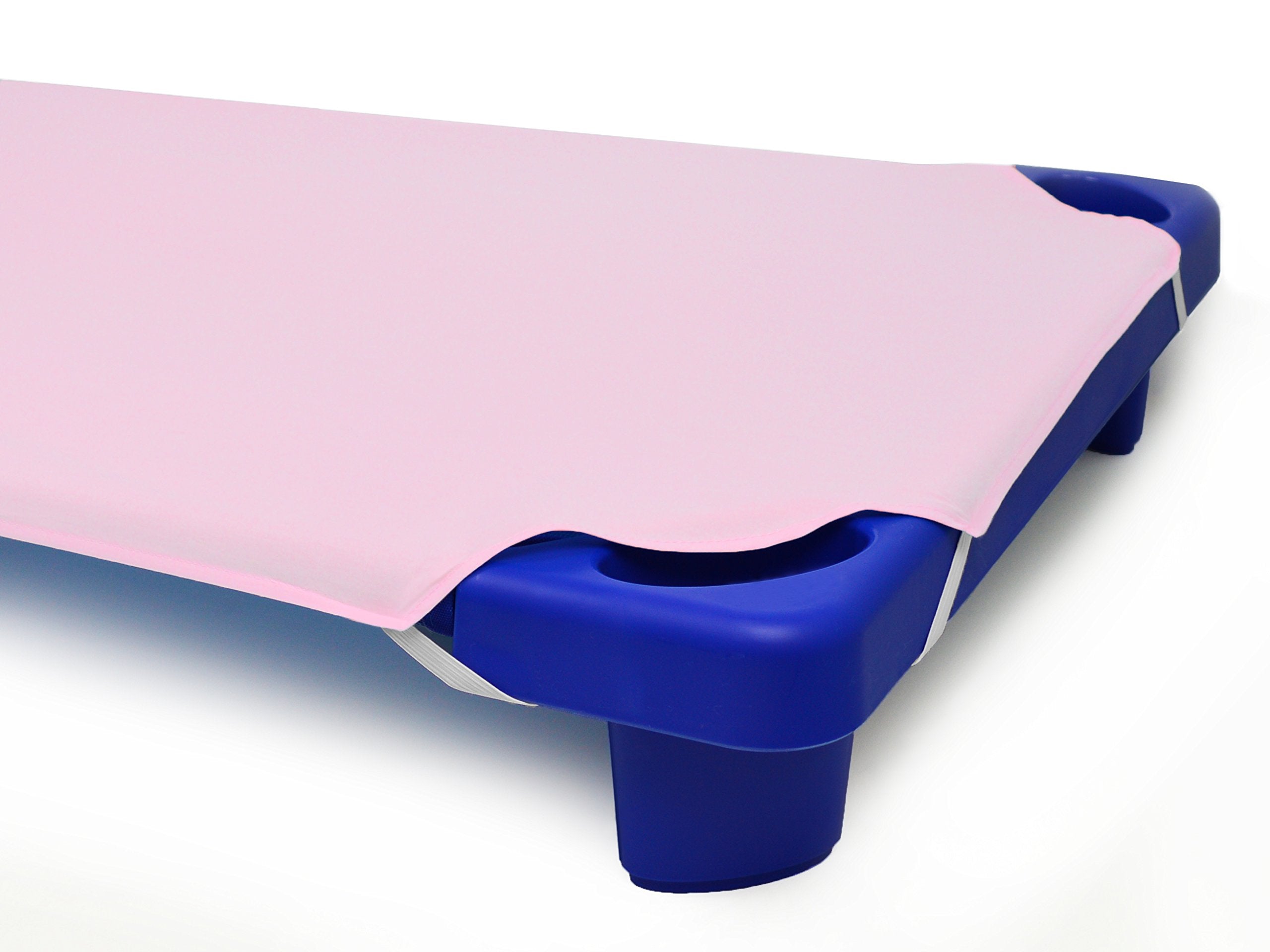 American Baby Company 100% Natural Cotton Percale Standard Daycare/Pre-School Cot Sheet, Pink, 23 x 51, Soft Breathable, for Boys and Girls