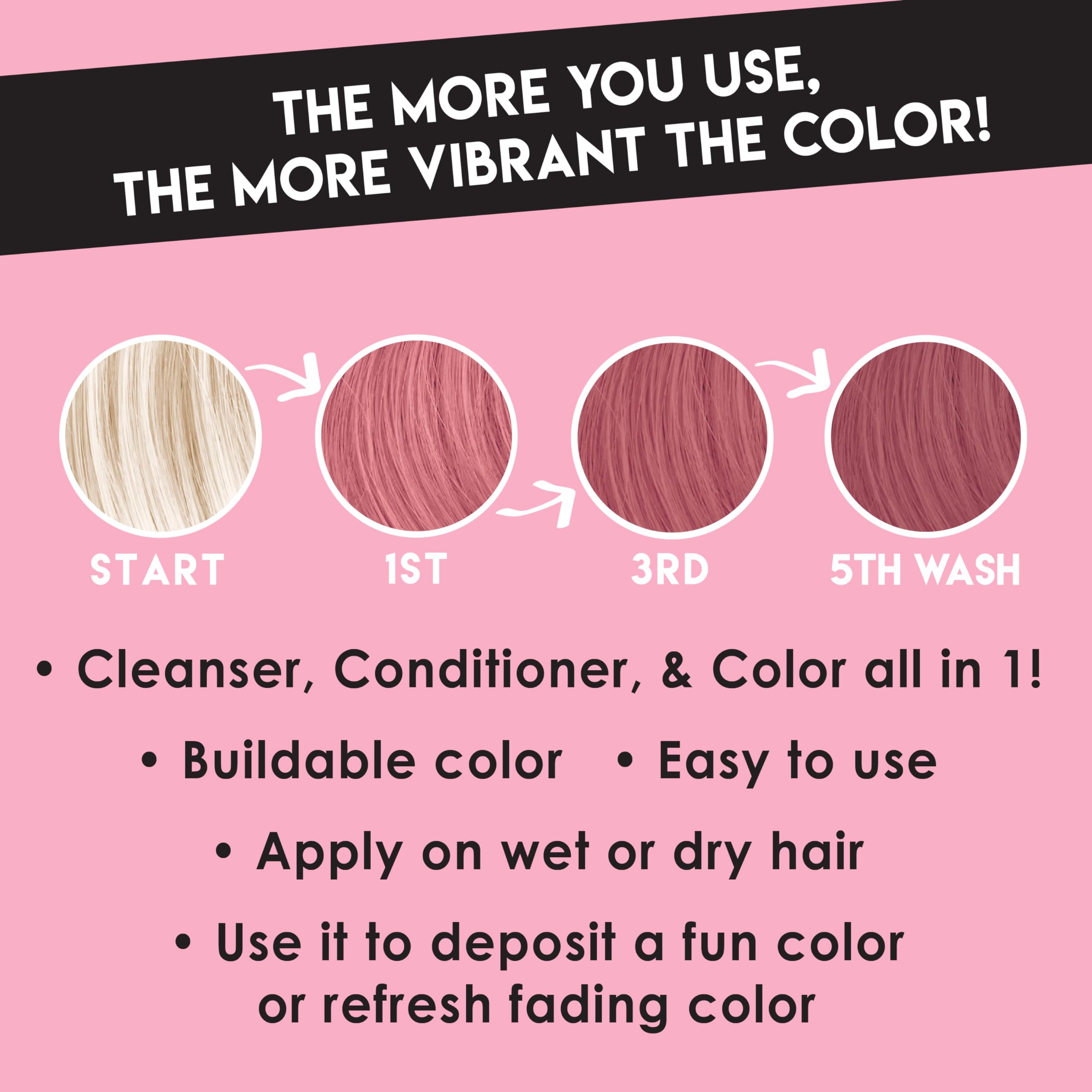 Color Lux Color Cleansing Conditioner, Rose Gold, 3-in-1 Color Depositing Formula, Vegan, Sulfate-Free, Paraben-Free, 8.25 oz