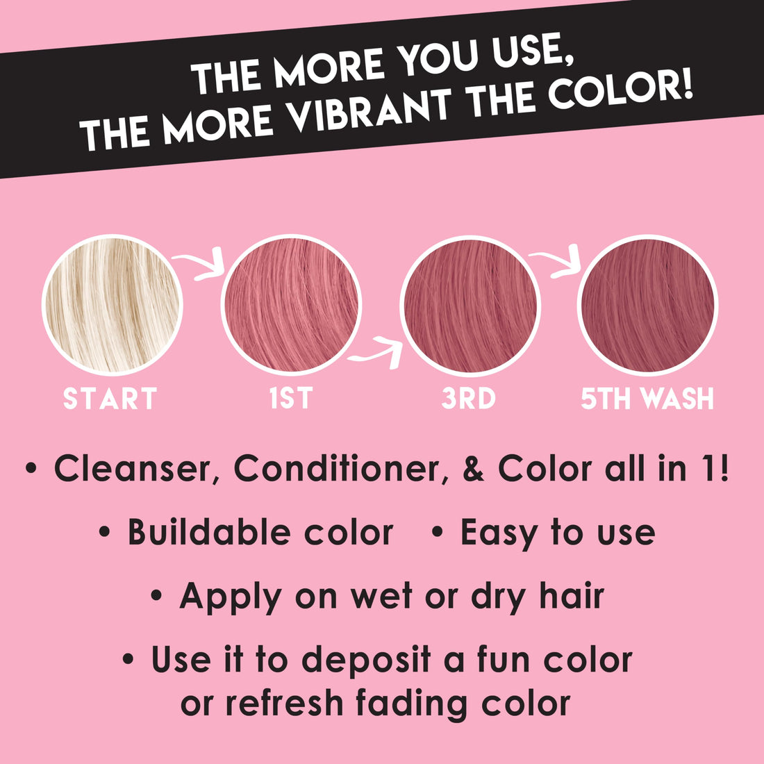 Color Lux Color Cleansing Conditioner, Rose Gold, 3-in-1 Color Depositing Formula, Vegan, Sulfate-Free, Paraben-Free, 8.25 oz