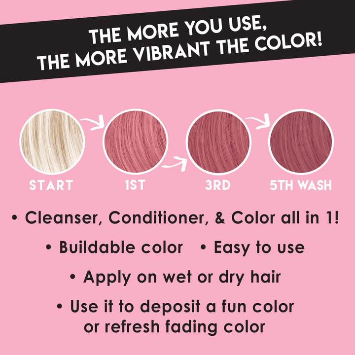 Color Lux Color Cleansing Conditioner, Rose Gold, 3-in-1 Color Depositing Formula, Vegan, Sulfate-Free, Paraben-Free, 8.25 oz