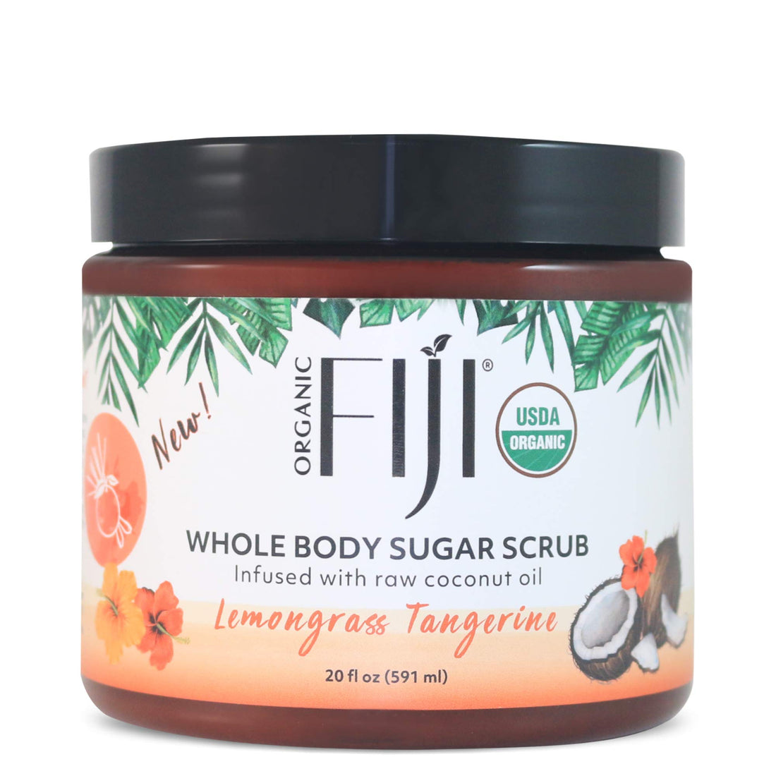 Organic Fiji Lemongrass Tangerine Sugar Polish Lemongrass Tangerine 20 oz