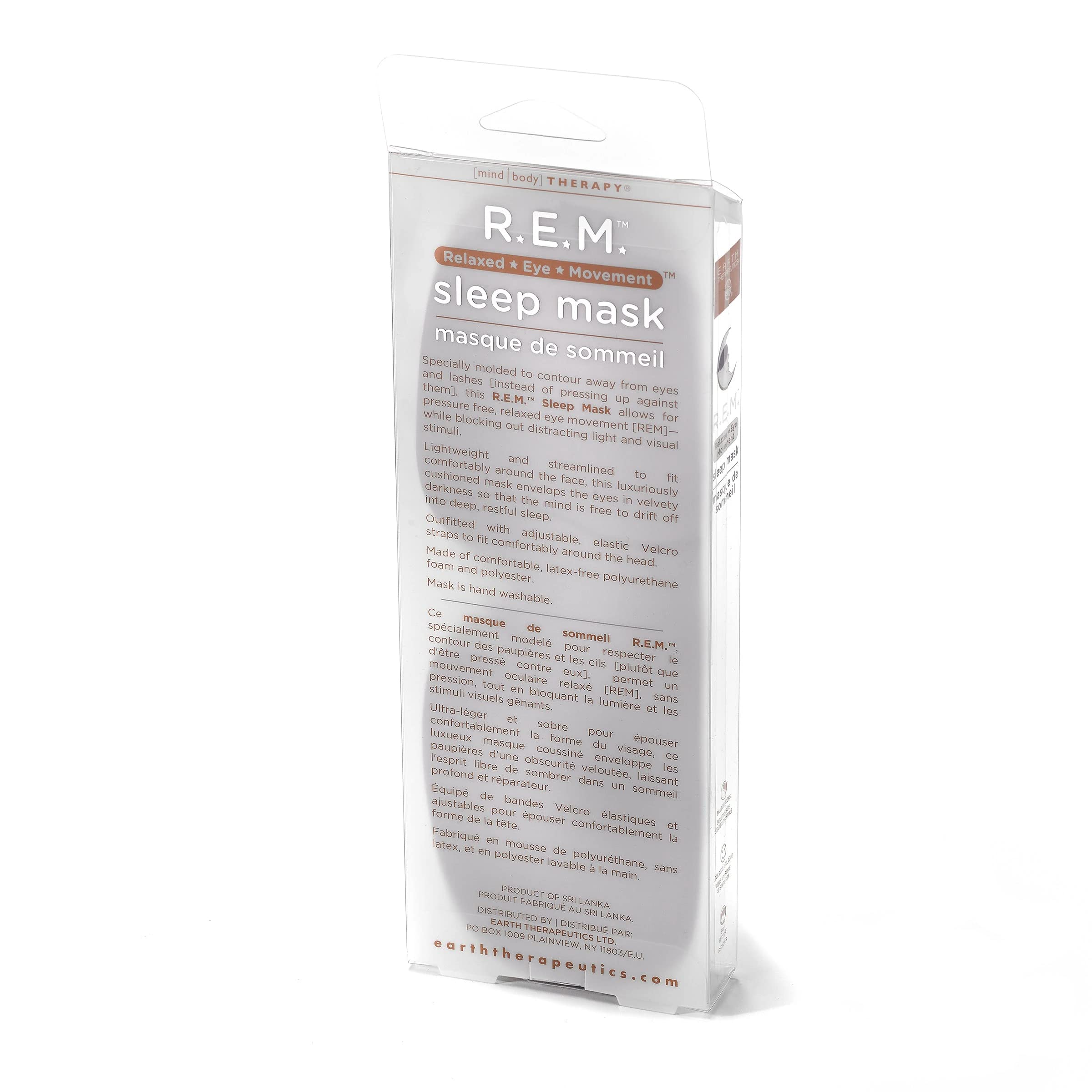 Earth Therapeutics R.E.M. Sleep Mask: NEW! Allows for Crucial Lid Movement (unlike flat masks)