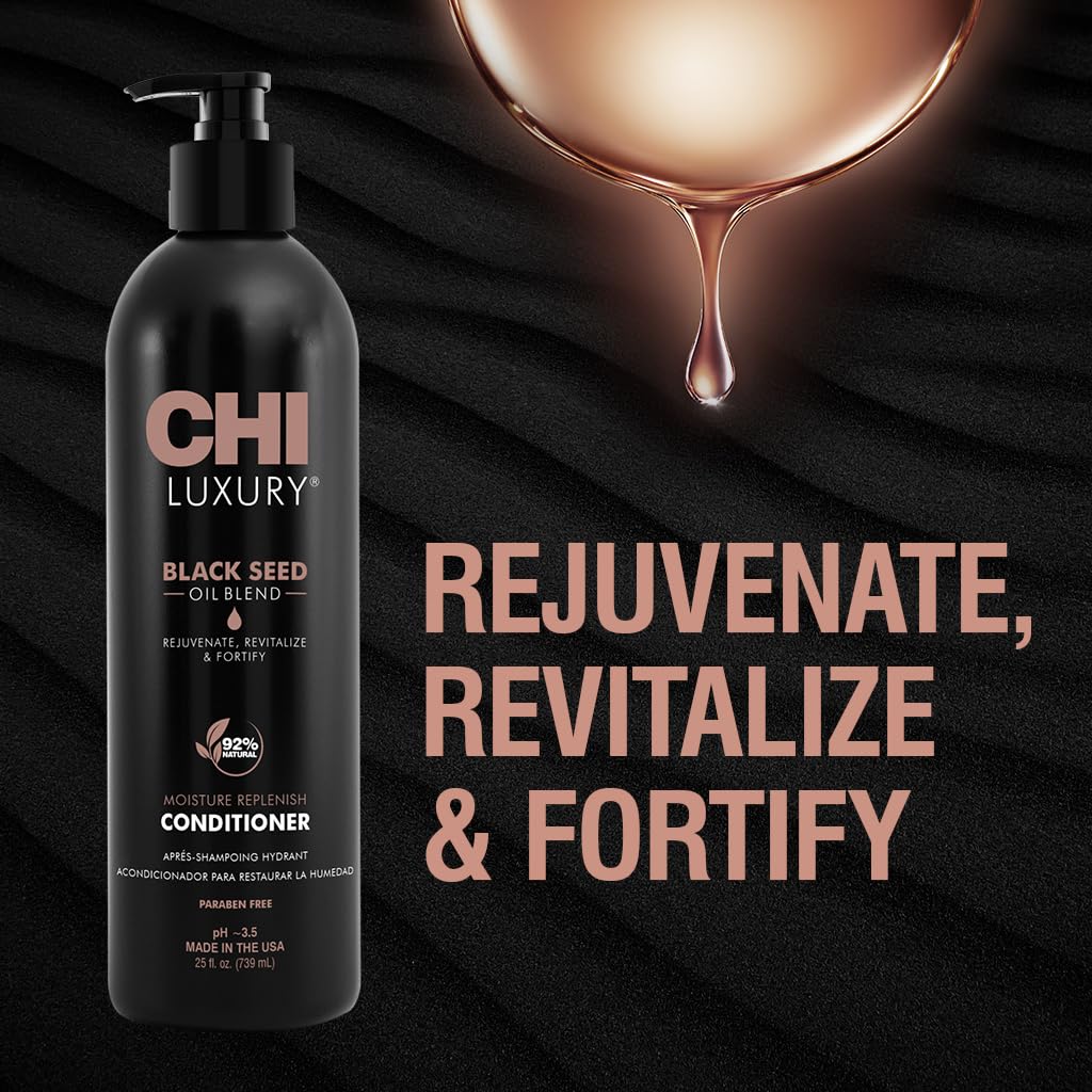 CHI Luxury Black Seed Oil Moisture Replenish Conditioner, 25 Fl Oz