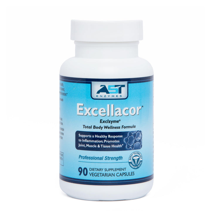 Excellacor | Proteolytic Systemic Enzymes Formula | with Acid-Resistant Serrapeptase | Total Body Support | 90 Vegetarian Capsules