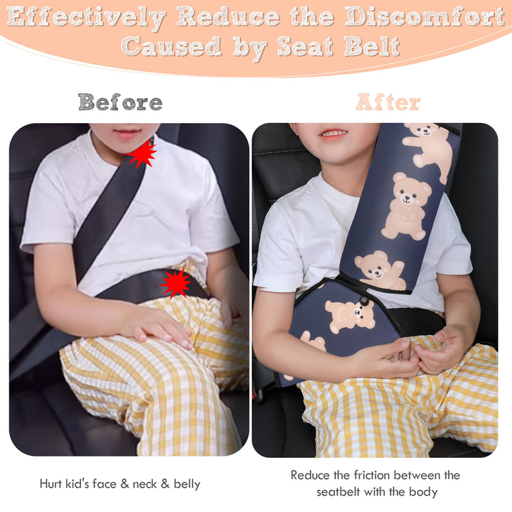 Seatbelt Covers for Kids,2 Pack Unicorn Seat Belt Cushion Shoulder Strap Pad,Universal Cute Cartoon Car Seat Belt Pad for Adults Children Toddler,Baby Girl Boy Carseat Neck Harness Protector