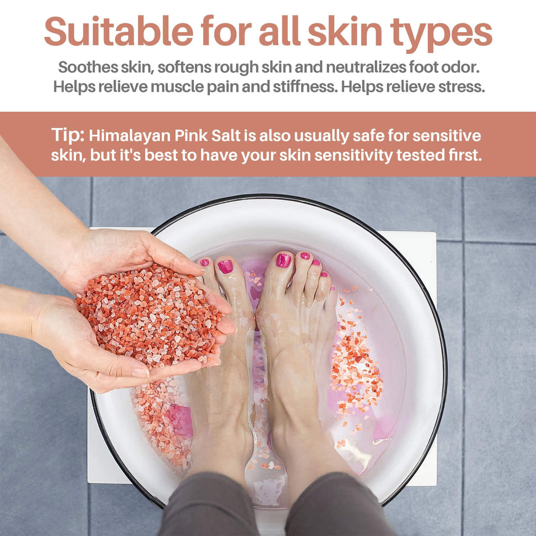 MAQIHAN Pink Salt - 12 Oz Pink Himalayan Bath Salt Foot Soak Foot Spa Body Care for All Skin Types Mineral Soak Bath Himalayan Bathing Salts for Soaking