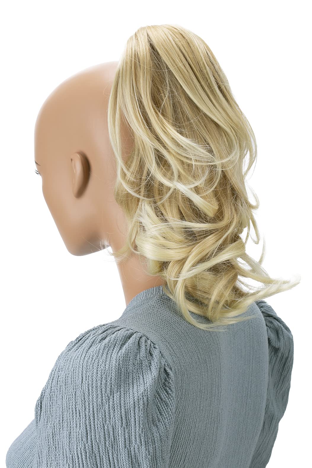 PRETTYSHOP 14Hair Piece Ponytail Extension Straight Light Curled Nature Looking Heat-Resisting Different Colors (blonde mix H107_27T613)