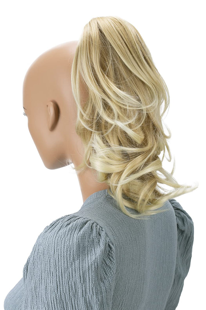 PRETTYSHOP 14Hair Piece Ponytail Extension Straight Light Curled Nature Looking Heat-Resisting Different Colors (blonde mix H107_27T613)