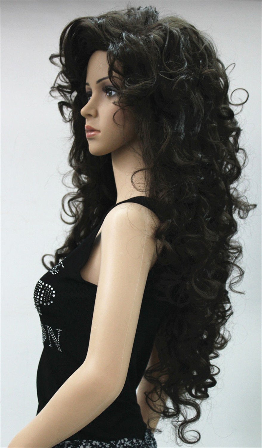 #6 Brown: Lydell Women'S Wig Black/Red-Brown Long Curly Hairstyles Hair Synthetic Full Wigs #6 Brown