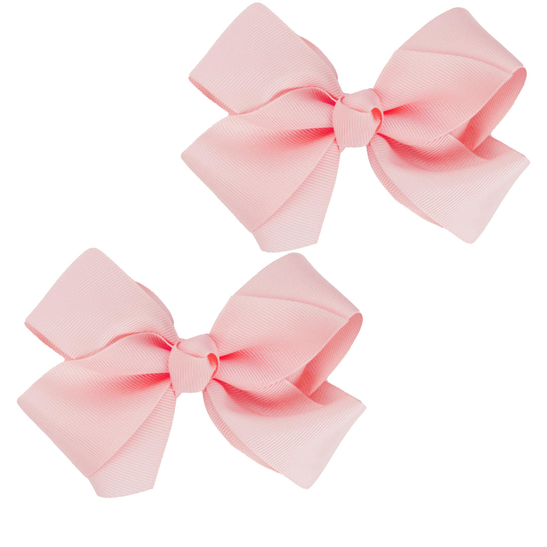 3 Inch Grosgrain Bow for Little Girls- Set of 2 (Light Pink)