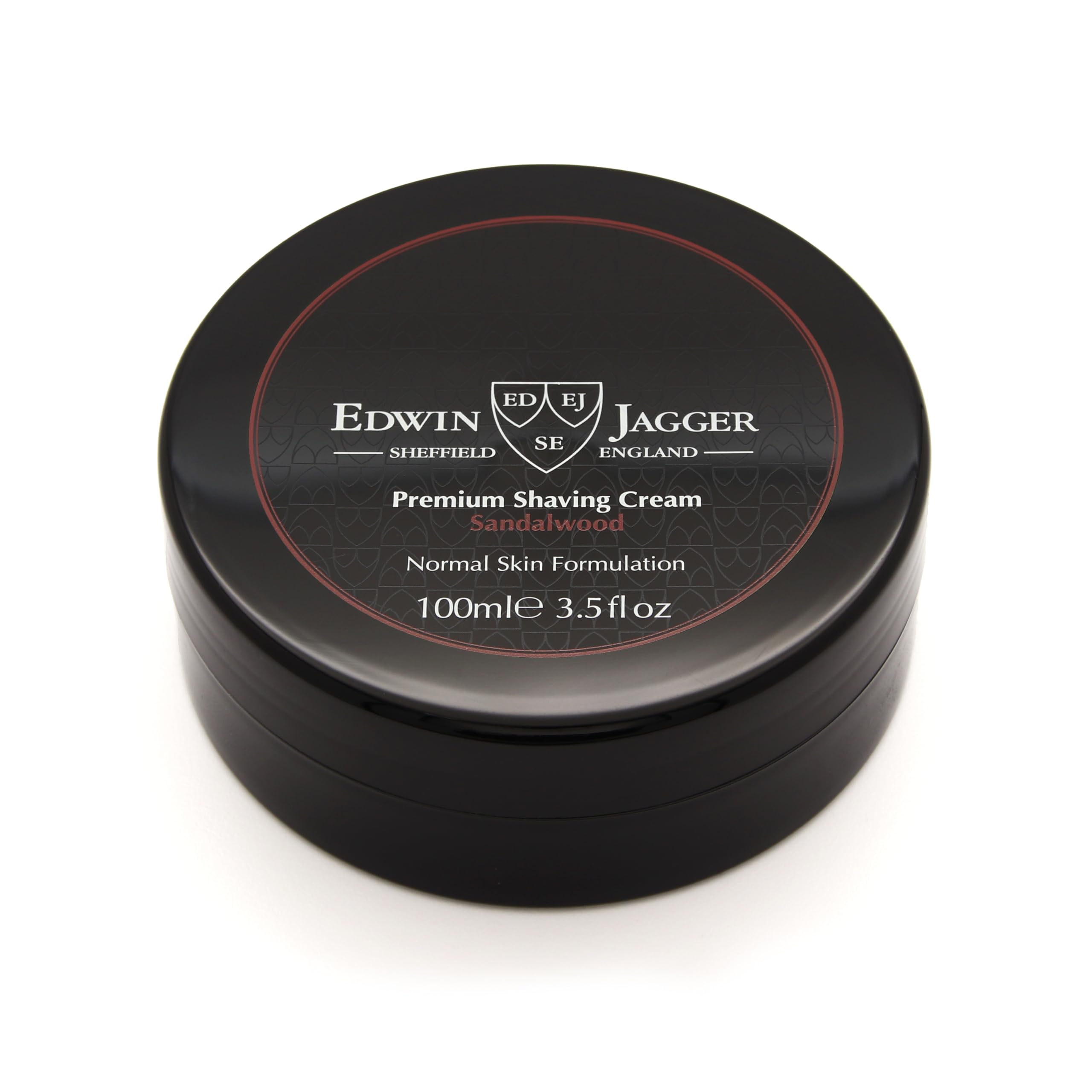 Edwin Jagger 99.9% Natural Premium Shaving Cream, 100ml Tub - Sandalwood, 3.4-Ounce