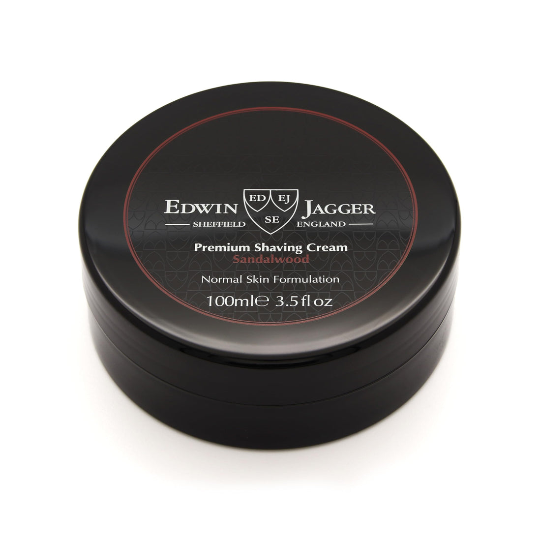 Edwin Jagger 99.9% Natural Premium Shaving Cream, 100ml Tub - Sandalwood, 3.4-Ounce