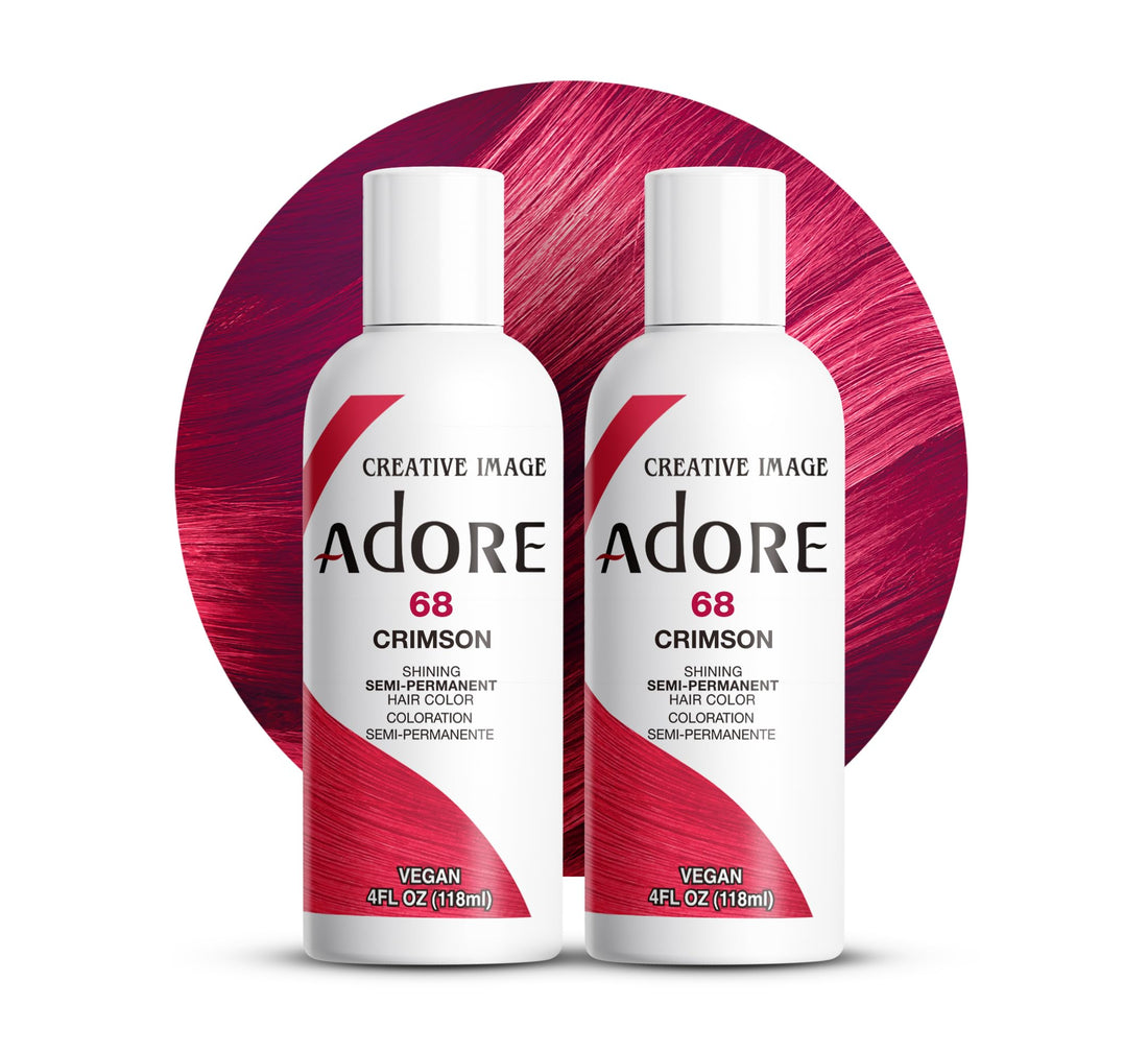 Adore SemiPermanent Haircolor 068 Crimson 4 Ounce (118ml) (2 Pack)