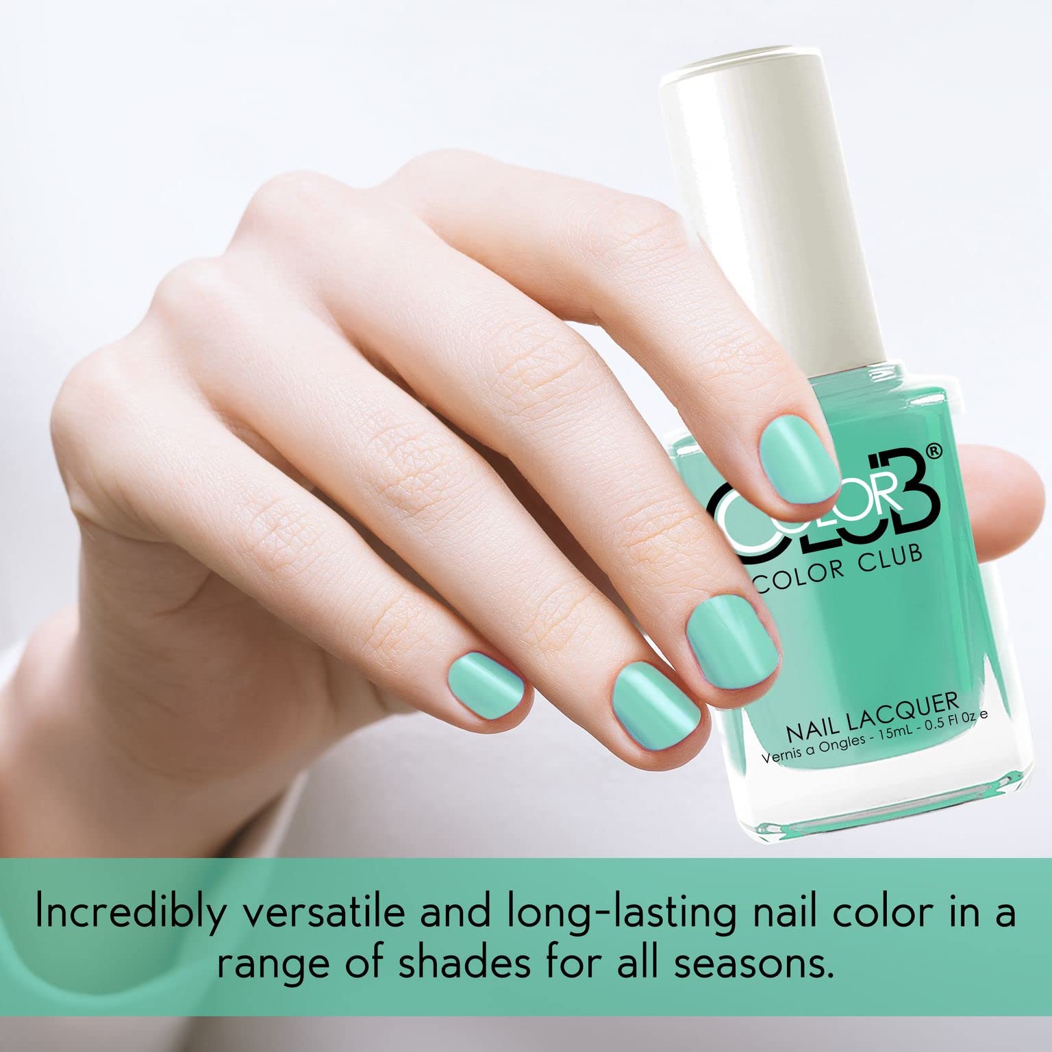 Color Club Poptastic Neons Nail Polish, Age of Aquarius, Neon, Turquoise, .05 Ounce