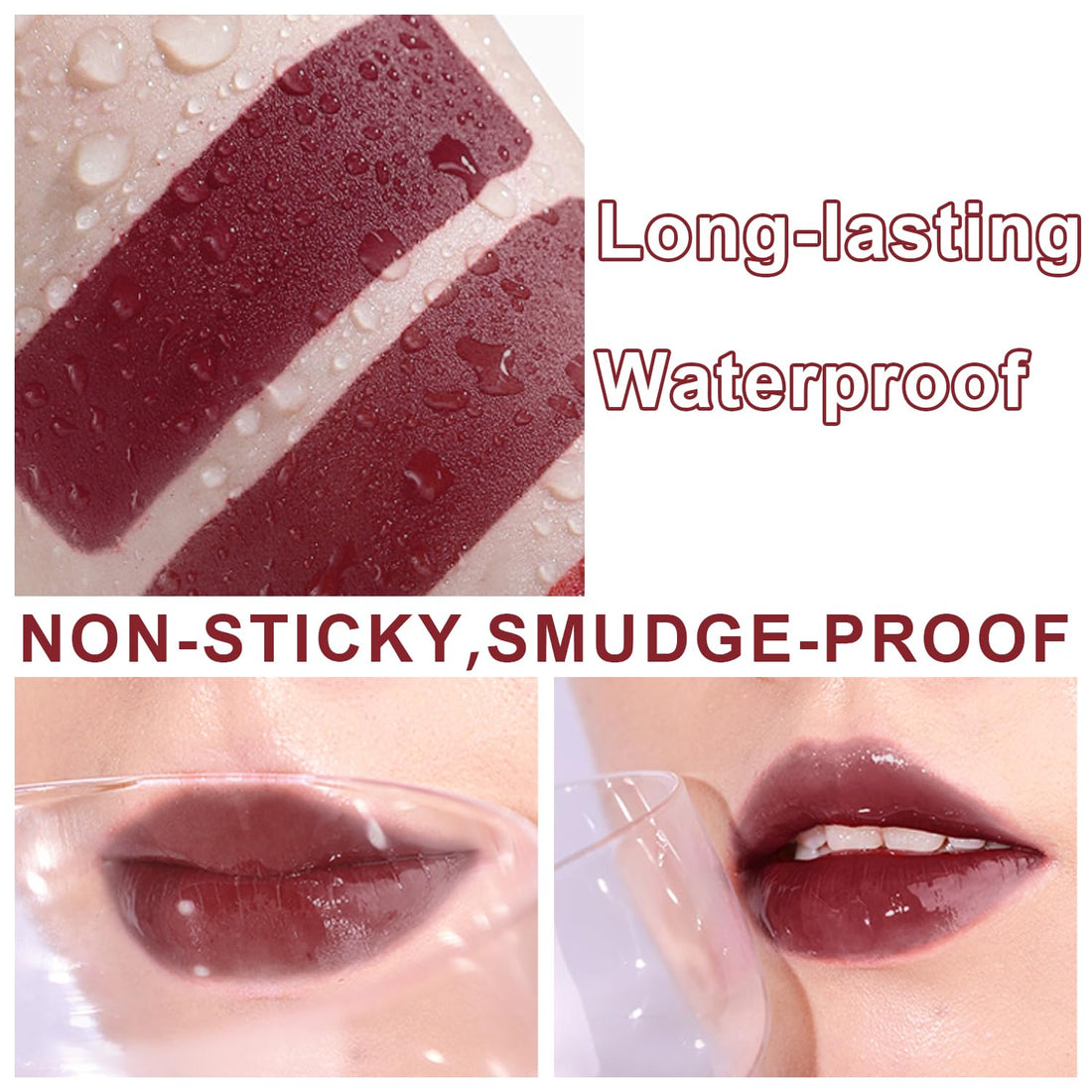 2PCS Almost Lipstick Tinted Lip Balm, Hydrating Black Lipstick Honey Natural Glossy Sheer Lip Balm, Moisturizing Black Candy Lipstick Makeup Lip Care Balm for Repairing Dry Lips(SET A)