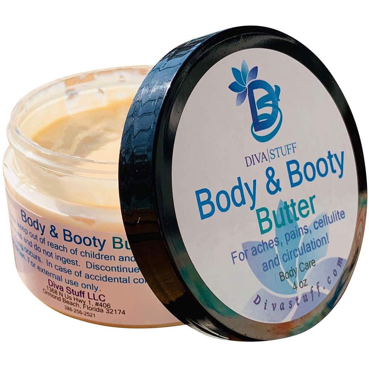 Body and Booty Butter for Aches, Pains, Cellulite and Circulation, All Natural, Made in The U.S.A.