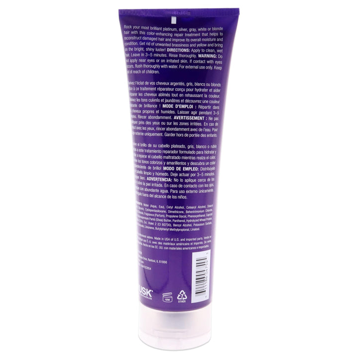 RUSK Deepshine PlatinumX Repair Treatment, 8.5 Oz, Repairs Chemically Treated or Damaged Hair, Adds Shine, and Moisture, Platinum, Blonde, Gray, and Silver Hair