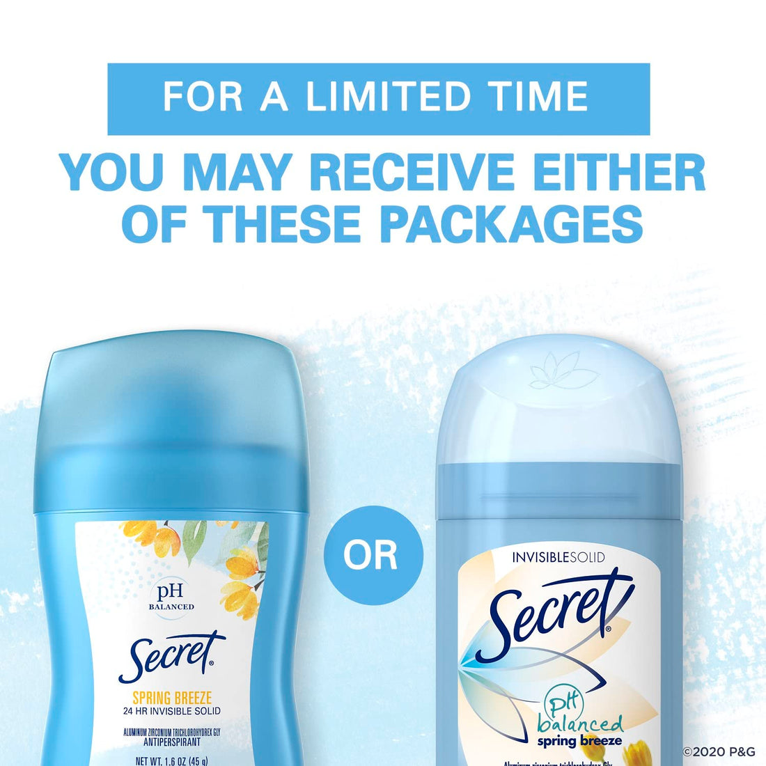 Secret Invisible Solid Antiperspirant and Deodorant, Spring Breeze, 2.6 oz