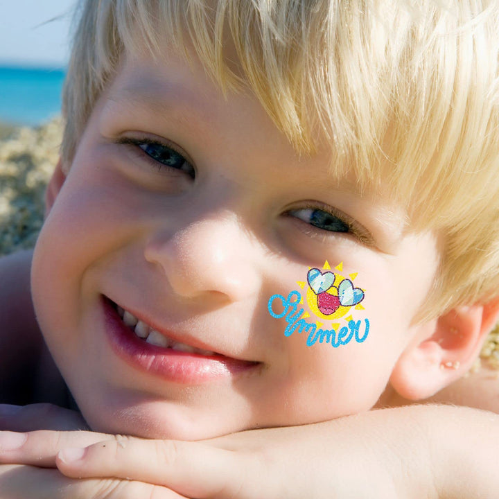 Summer Temporary Tattoo Stickers 100+ Patterns Hawaii Beach Pool Party Tropical Fake Tattoo Waterproof Pineapple Palm Watermelon Fruit Children Boys Girls Adults 10 Sheets