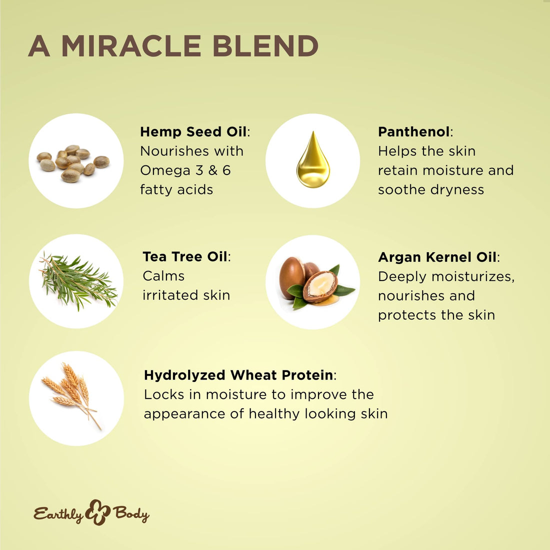 Earthly Body Miracle Oil Shave Cream, 8 Ounce