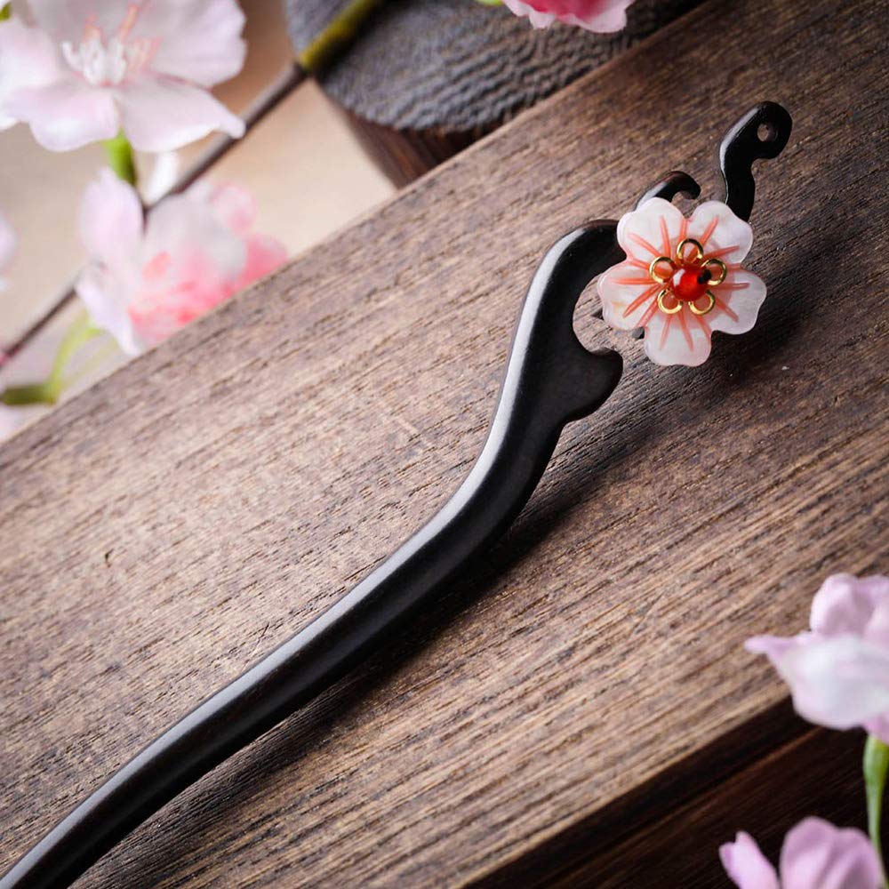 Women Girl's Hair Stick Wooden Handmade Hair Accessories,Chinese Retro Hairpins Fer Decor Model B