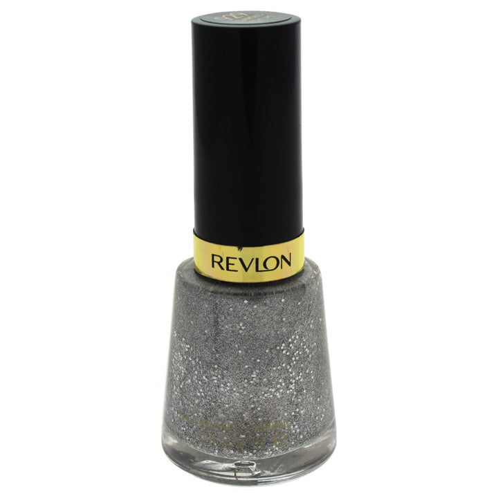 Revlon Nail Enamel, Chip Resistant Nail Polish, Glossy Shine Finish, in Black/Grey, 929 Diamond Texture, 0.5 oz