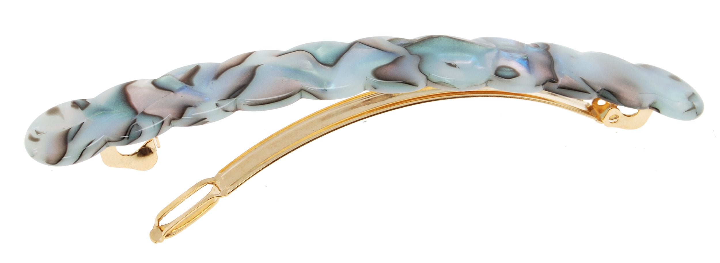 South Sea : France Luxe Scalloped Long and Skinny Barrette - South Sea