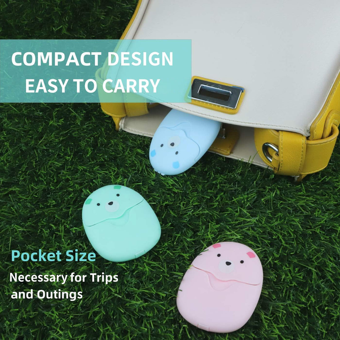 6 Boxes (300 Sheets) Mini Portable Disposable Travel Paper Soap Sheets Foaming Hand Washing Bath Scented Paper Soap hand soap for Indoor, Outdoor, Travel, Camping Hiking