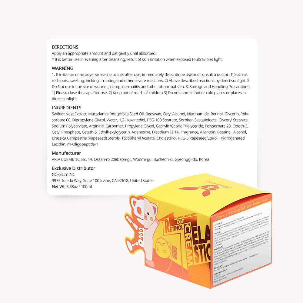 Elizavecca Milky Piggy Wrinkle Care Revitalize Egf Retinol Cream For Anti Aging Pore Minimizing, Brightening Facial Treatment & Night And Day Moisturizing Cream