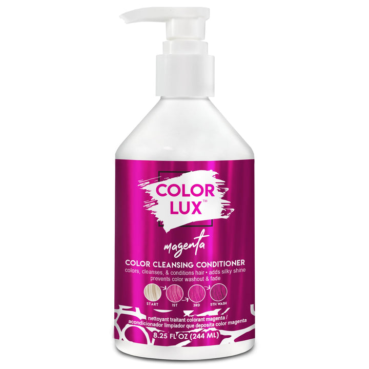 Color Lux Color Cleansing Conditioner, Magenta, 3-in-1 Color Depositing Formula, Vegan, Sulfate-Free, Paraben-Free, 8.25 oz