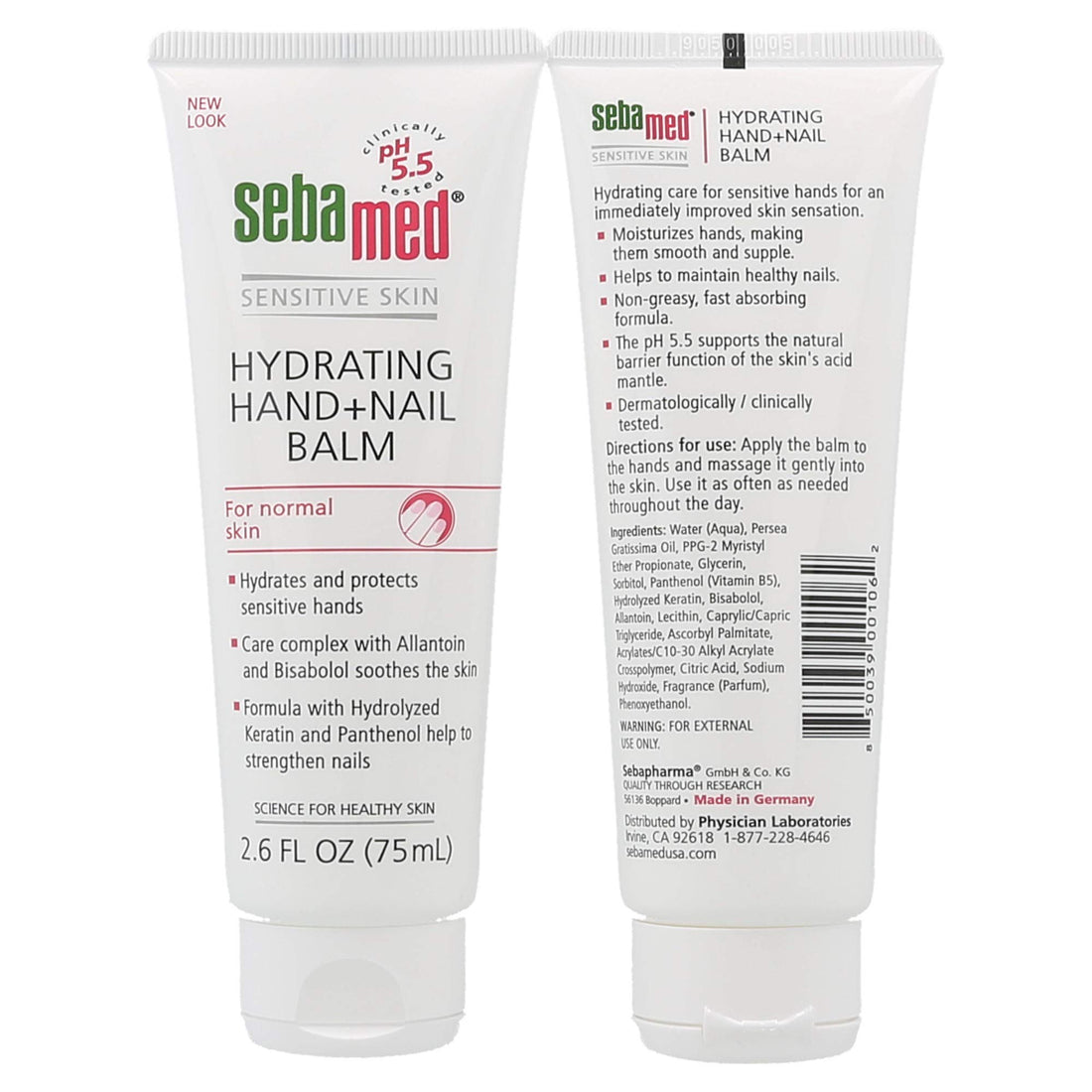 Sebamed Hand & Nail Balm, 2.6 oz(75ml), 2 Pack